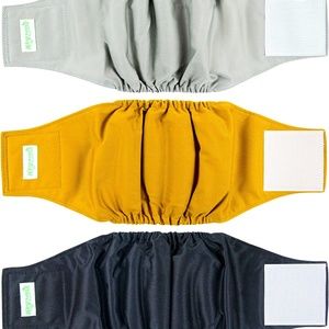 New Wegreeco Washable Male Dog Belly Wrap - Pack of 3 - (Gold,Black,Grey,X-Small